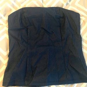 Sleeveless blue striped top